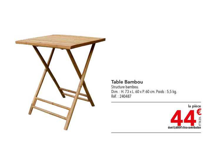 Table Bambou