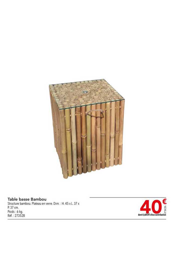 Table Basse Bambou