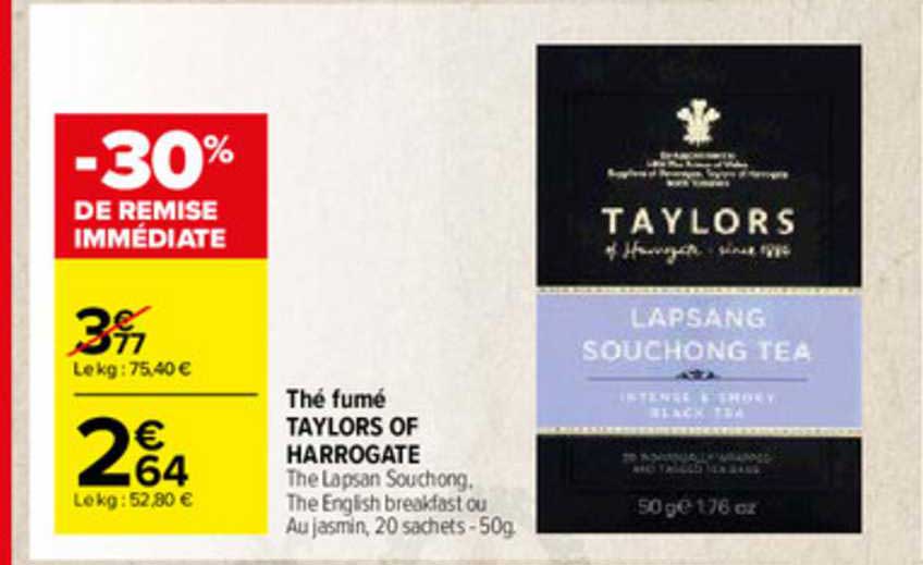 thé fumé taylors of harrogate