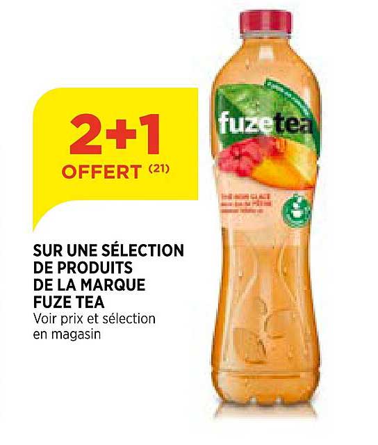 une sélection de produits de la marque fuze tea