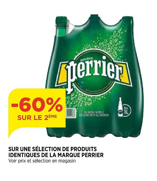 une  sélection de produits identiques de la marque perrier