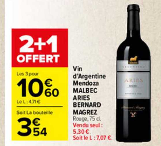vin d'argentine mendoza malbec aries bernard magrez