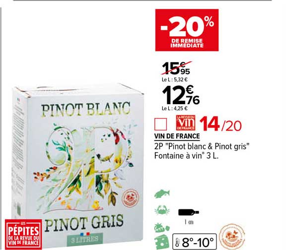 vin de france 2p "pinot blanc & pinot gris"