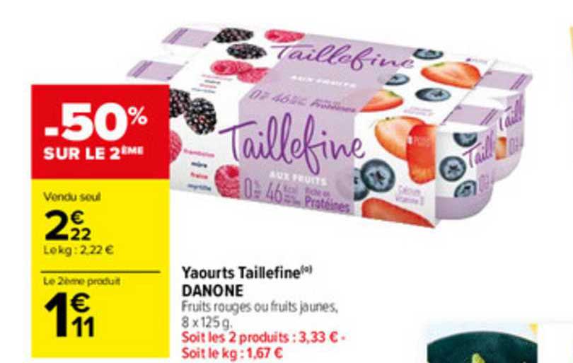 yaourts taillefine danone