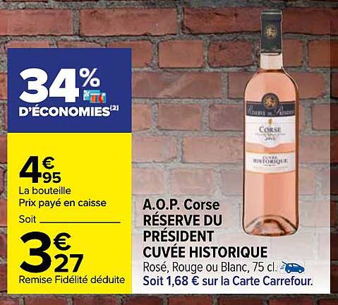 a.o.p. corse réserve du président cuvée historique