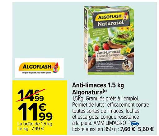 anti-limaces 1.5 kg algonatura