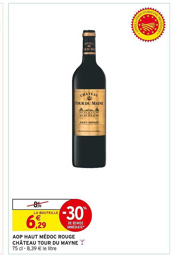 aop haut médoc rouge château tour du mayne