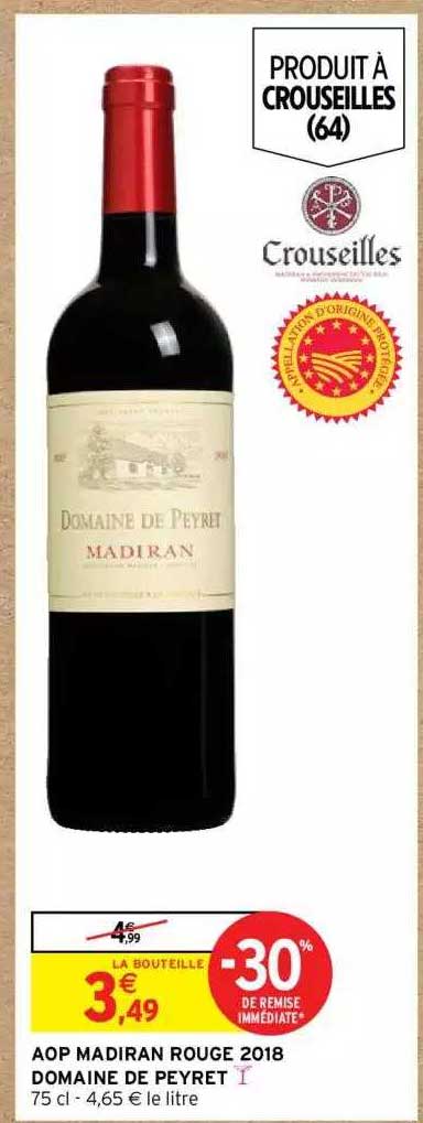 Aop Madiran Rouge 2018 Domaine De Peyret