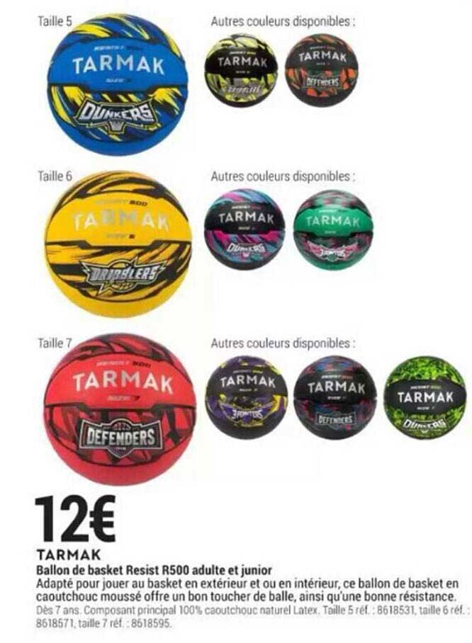 Ballon De Basket Resist R500 Adulte Et Junior Tarmak