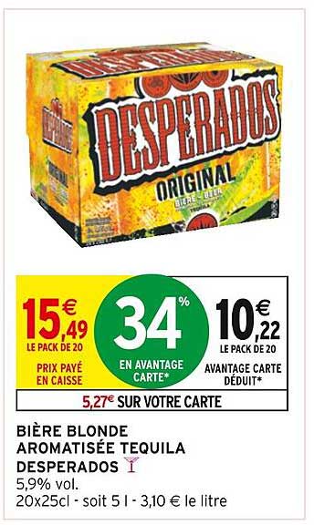Bière Blonde Aromatisée Tequila Desperados