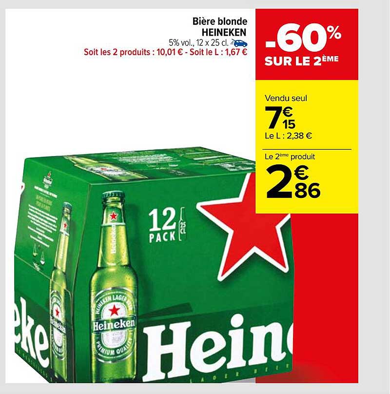 Bière Blonde Heineken