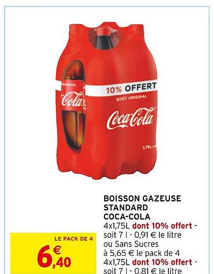boisson gazeuse standard coca-cola