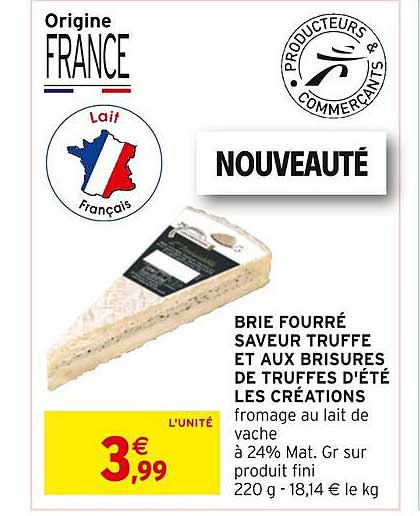 Brie Fourré Saveur Truffe Et Aux Brisures De Truffes D'été Les Créations