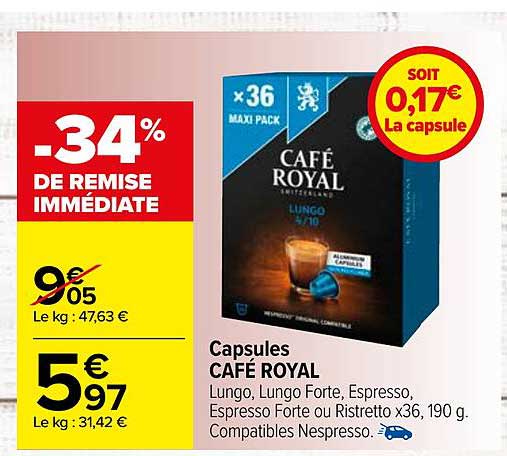 Capsules Café Royal