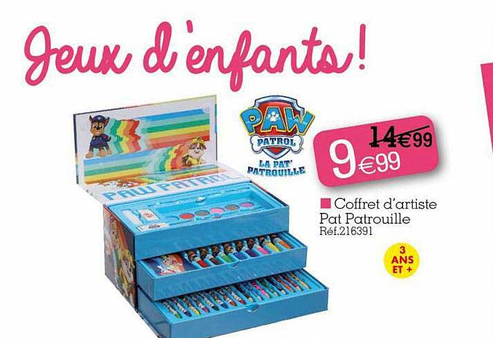 coffret d'artiste pat patrouille