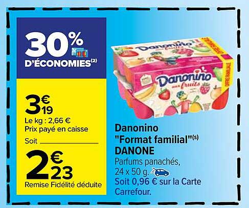 danonino "format familial" danone