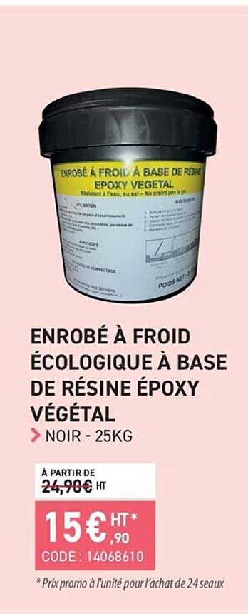 enrobé à froid écologique à base de résine époxy végétal