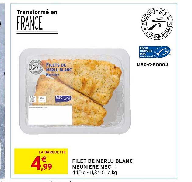 Filet De Merlu Blanc Meunière Msc
