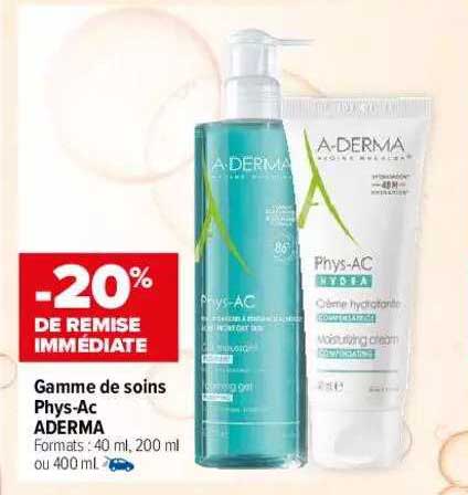 Gamme De Soins Phys-ac Aderma