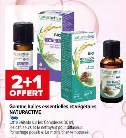 gamme huiles essentielles et végétales naturactive