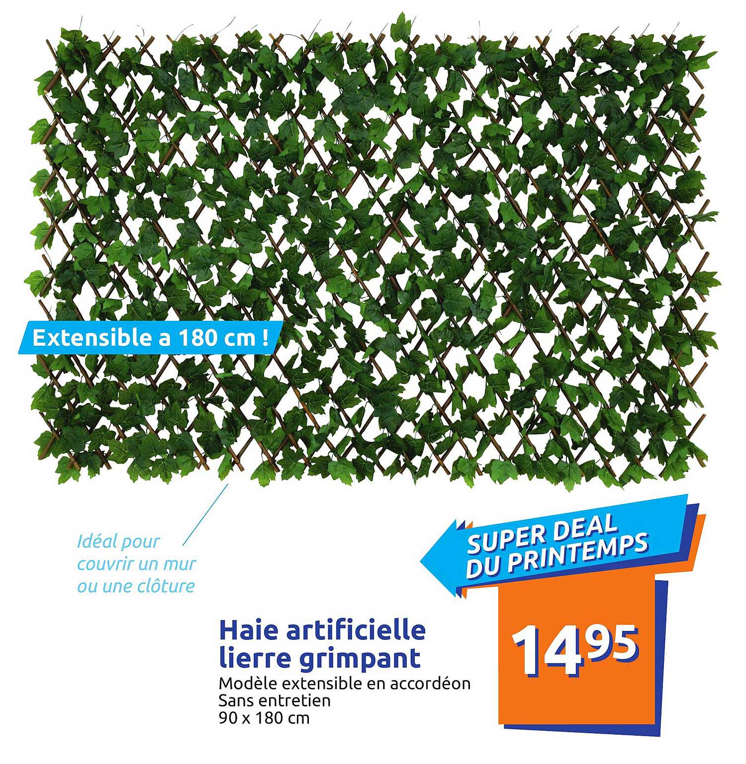 haie artificielle lierre grimpant