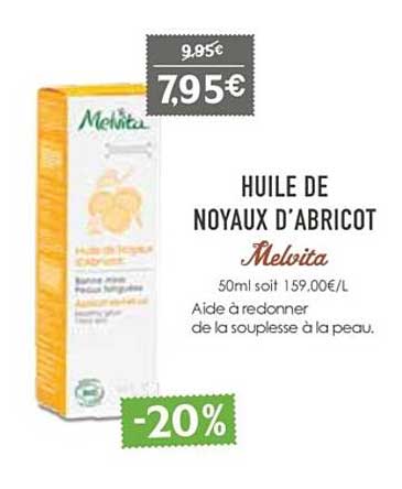 huile de noyaux d'abricot melvita