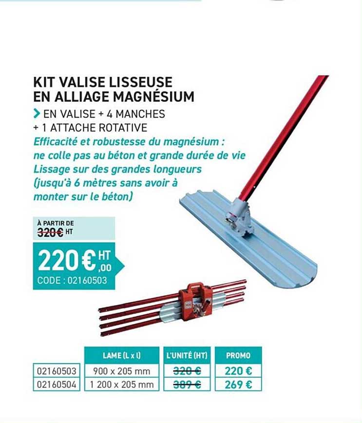 kit valise lisseur en alliage magnésium