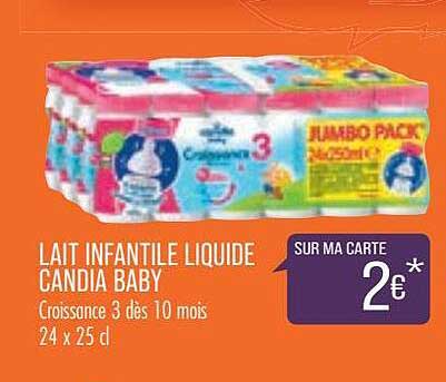 lait infantile liquide candia baby