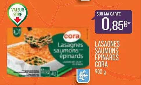Lasagnes Saumons épinards Cora
