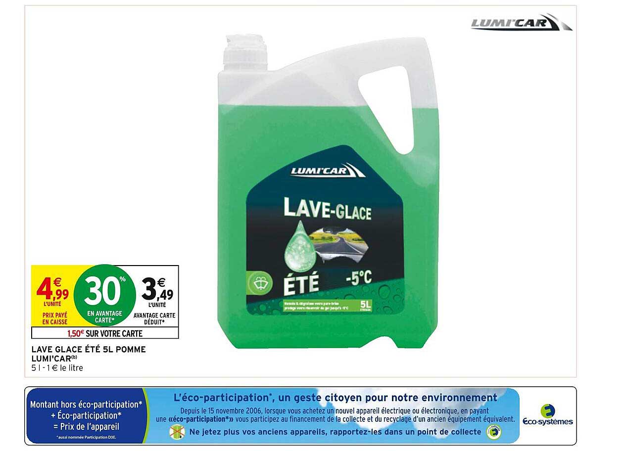 lave glace été 5l pomme lumi'car