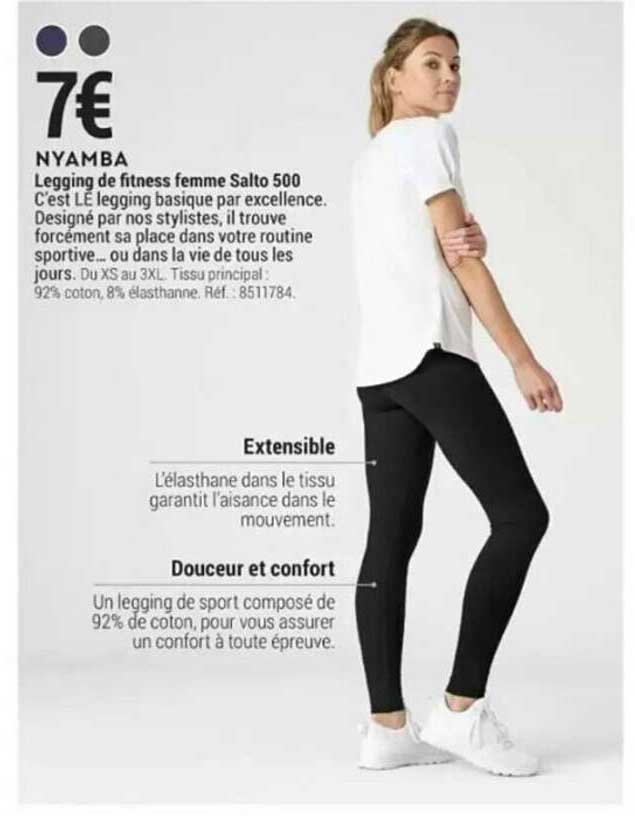 legging de fitness femme salto 500 nyamba