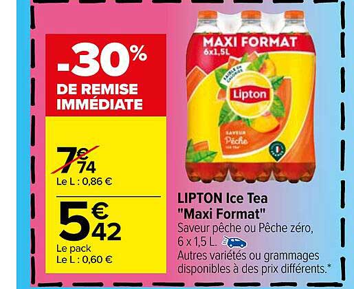 lipton ice tea "maxi format"