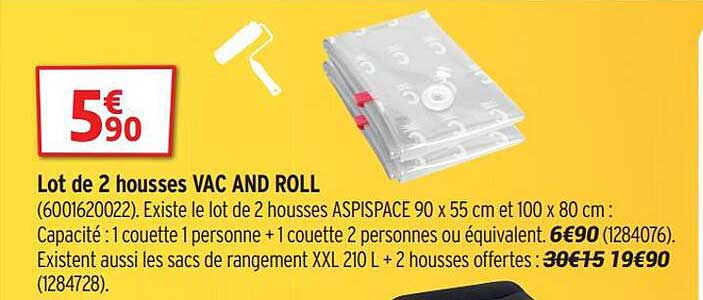 lot de 2 housses vac and roll