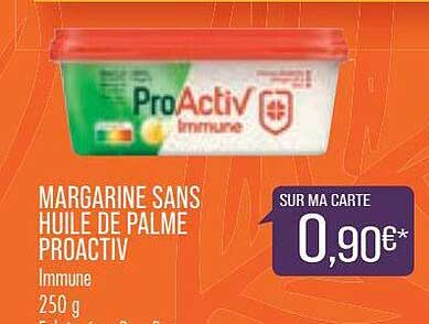 margarine sans huile de palme proactiv