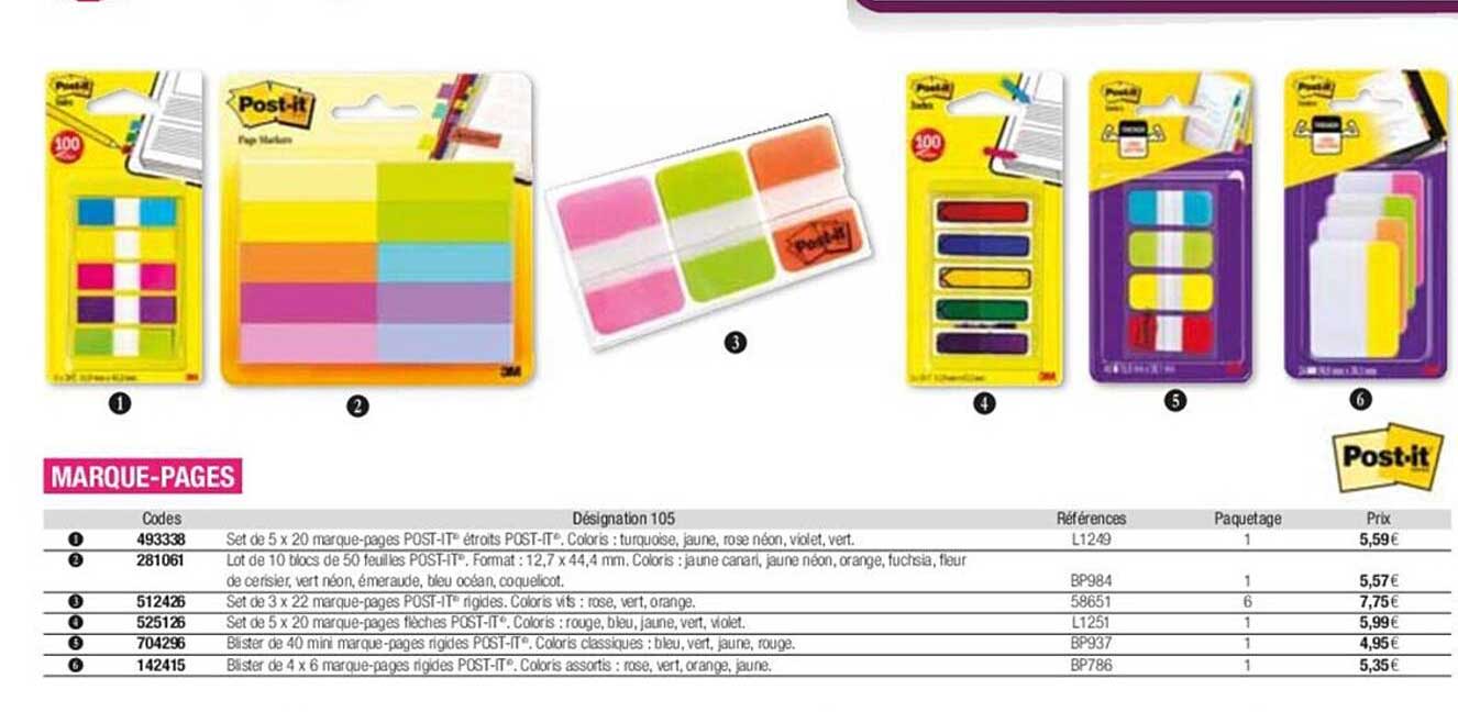 marque-pages post-it