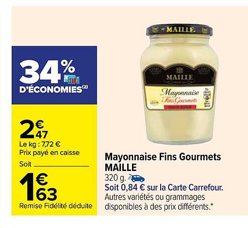 Mayonnaise Fins Gourmets Maille