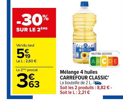 Mélange 4 Huiles Carrefour Classic'