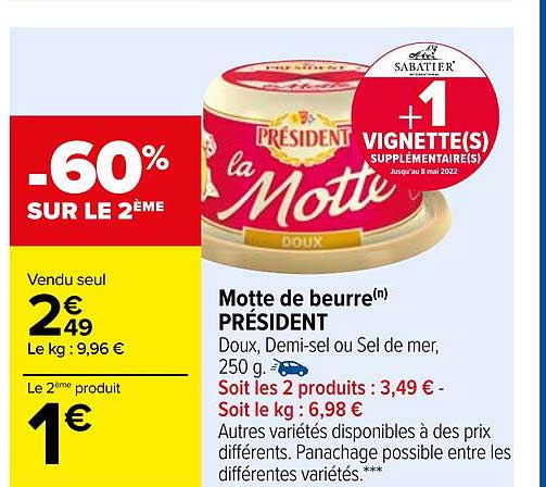 motte de beurre président