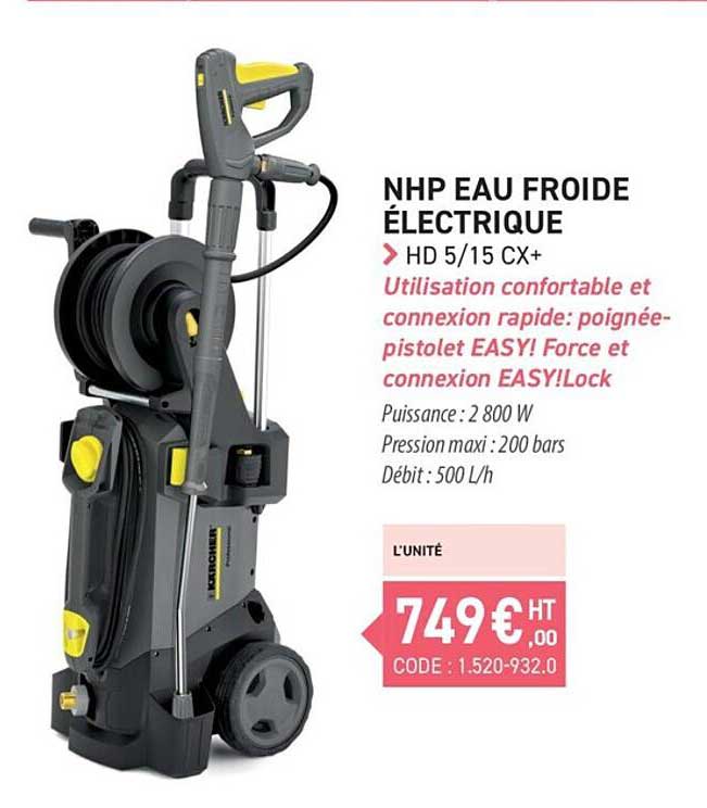 nhp eau froide électrique