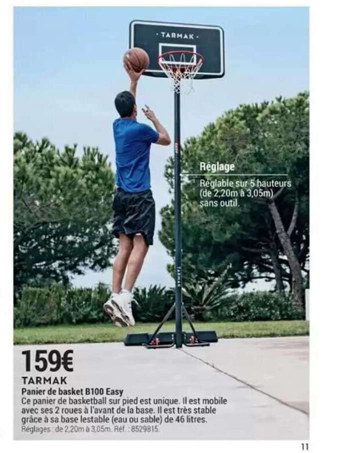 panier de basket b100 easy tarmak