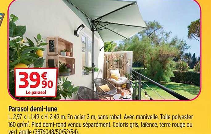 parasol demi-lune