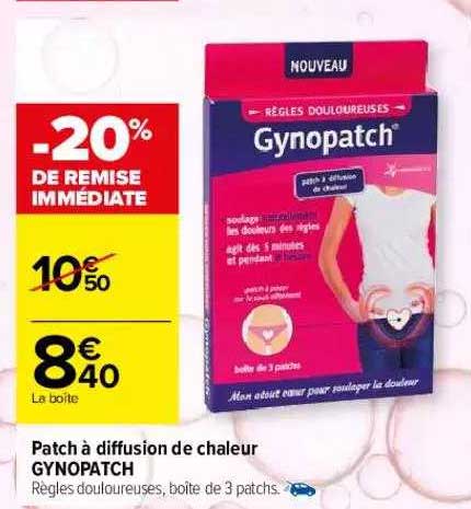 patch à diffusion de chaleur gynopatch