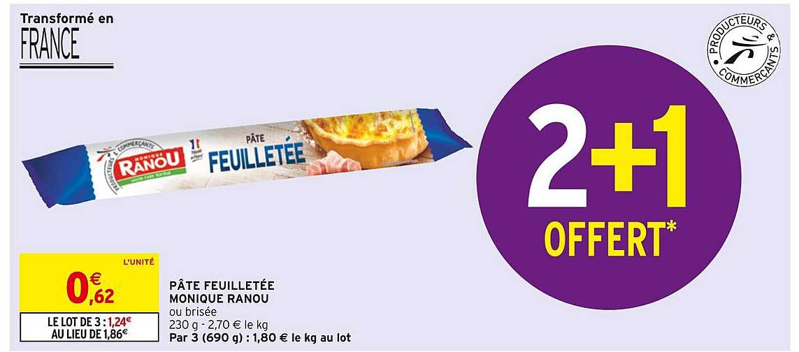 pâte feuilletée monique ranou