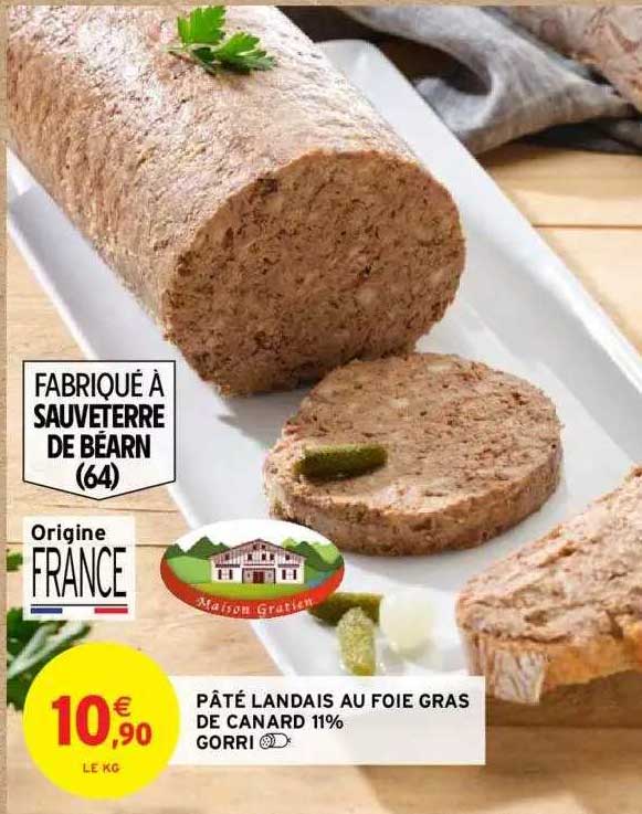 pâté landais au  foie gras de canard 11% gorri
