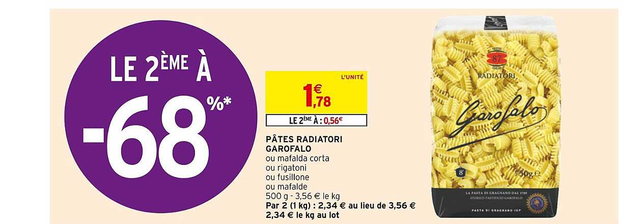 pâtes radiotori garofalo