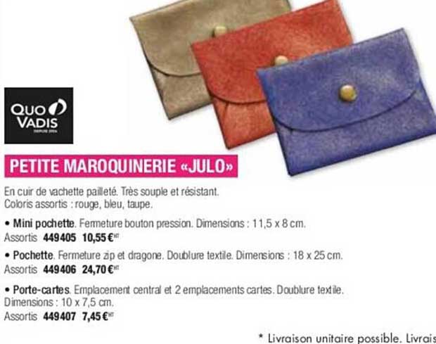 petite maroquinerie "julo" quo vadis