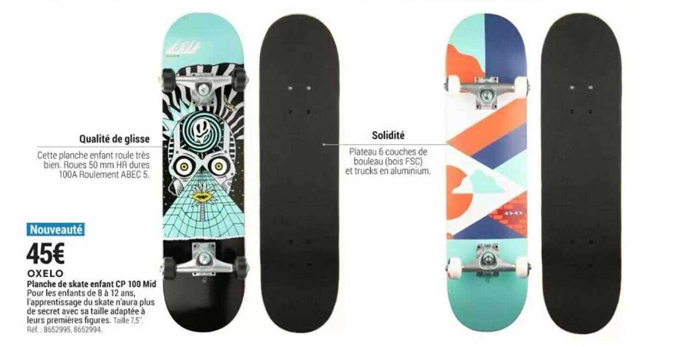 planche de skate enfant cp 100 mid oxelo