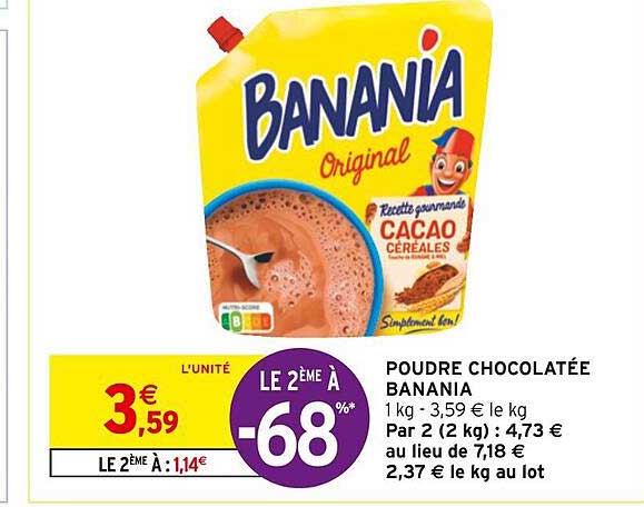 poudre chocolatée banania