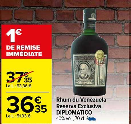 rhum du venezuela reserva exclusiva diplomatico