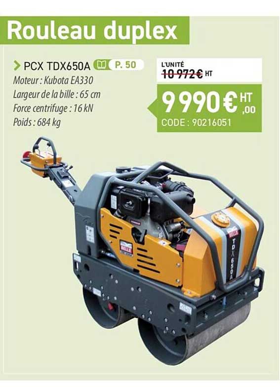 rouleau duplex - pcx tdx650a